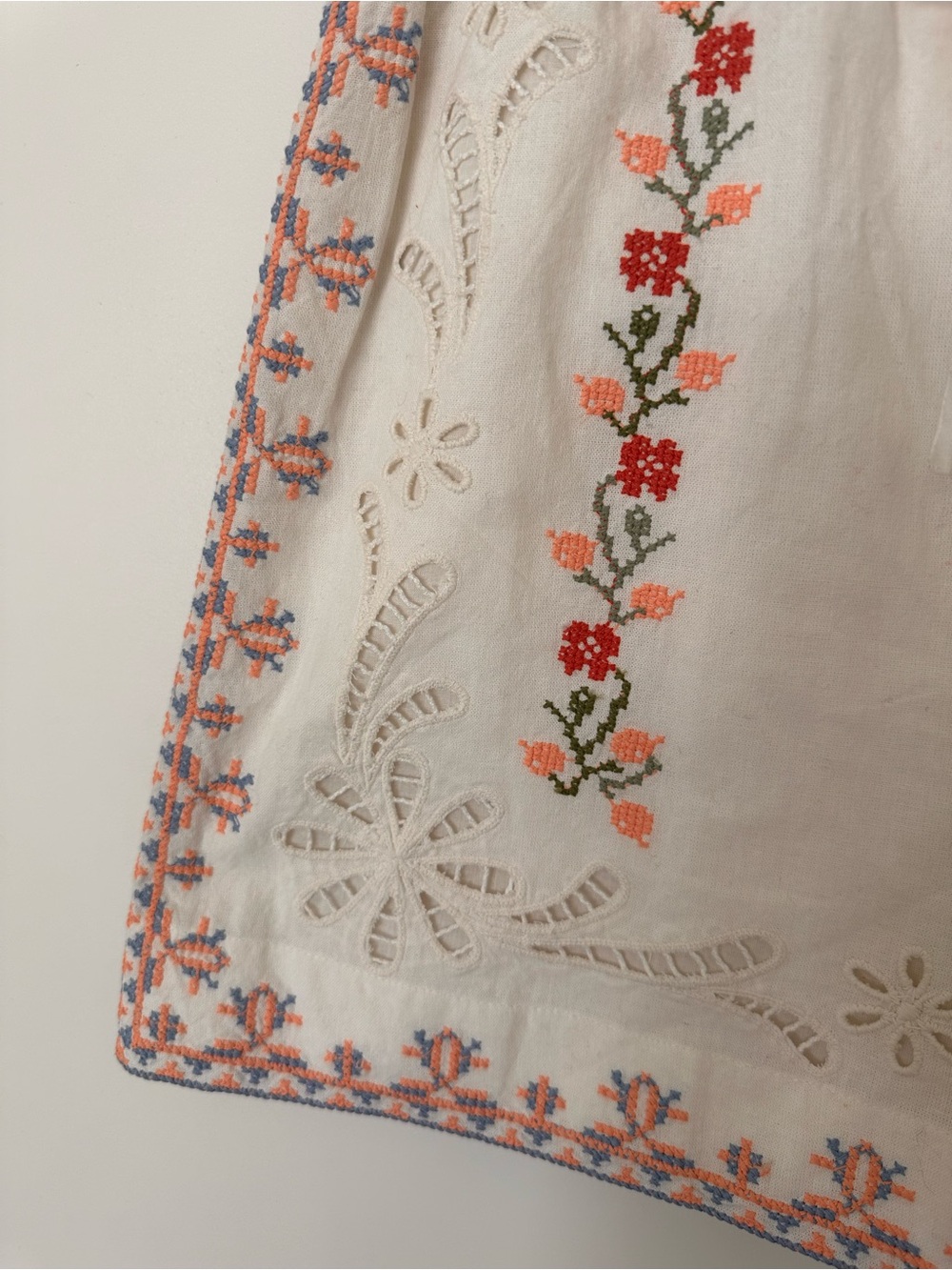 Sezane white embroidered Math shorts - Picture 5 of 10